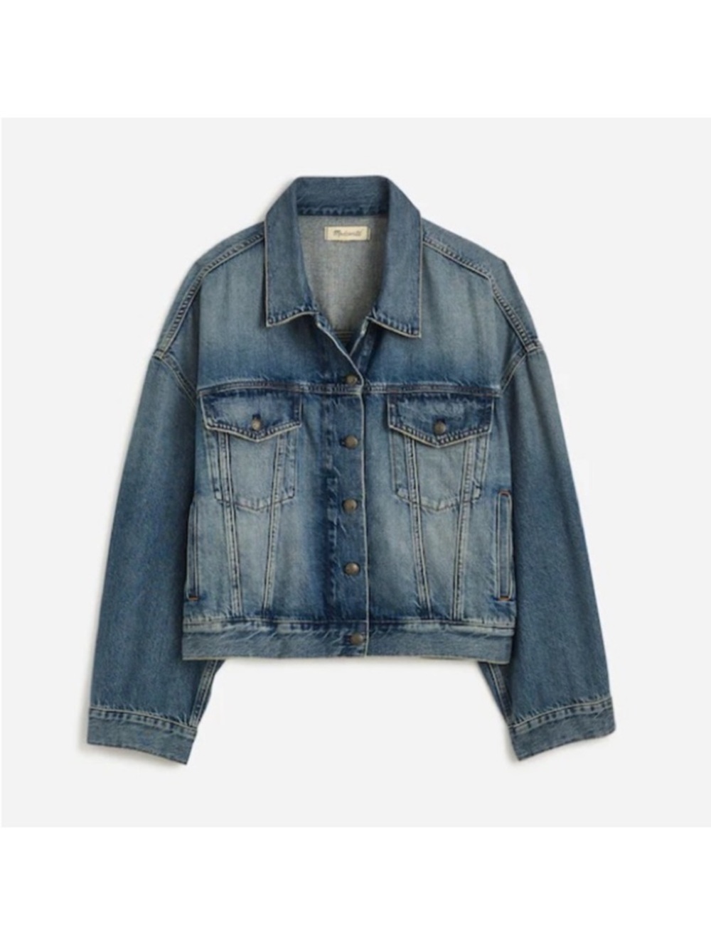 Madewell Women's Relaxed Cropped Denim Jacket in Billings - Picture 5 of 9